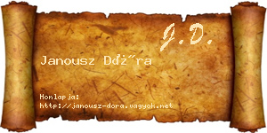 Janousz Dóra névjegykártya